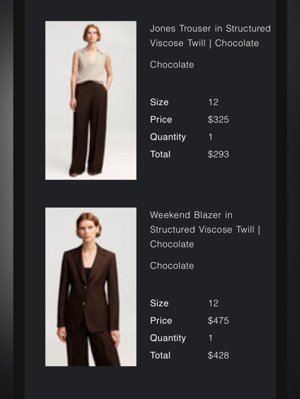 ARGENT Brown Suit - worn once! - Picture 6 of 10